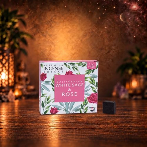 Aromafume-White Sage & Rose-Fehér Zsálya és Rózsa füstölőkocka 